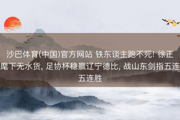 沙巴体育(中国)官方网站 铁东谈主跑不死! 徐正源麾下无水货， 足协杯稳赢辽宁德比， 战山东剑指五连胜