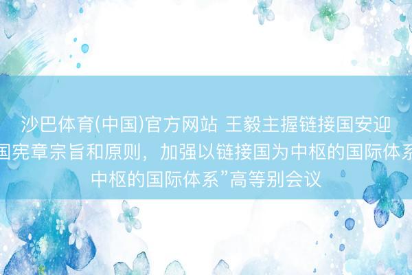 沙巴体育(中国)官方网站 王毅主握链接国安迎接“重视链接国宪章宗旨和原则，加强以链接国为中枢的国际体系”高等别会议